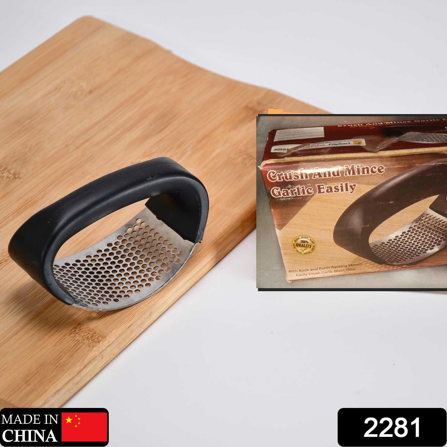 Stainless Steel Garlic Presser  / Crusher (Multicolor) Stainless Steel Garlic Presser  / Crusher (Multicolor)